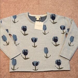 Cynthia Rowley Light Blue Tulip Sweater